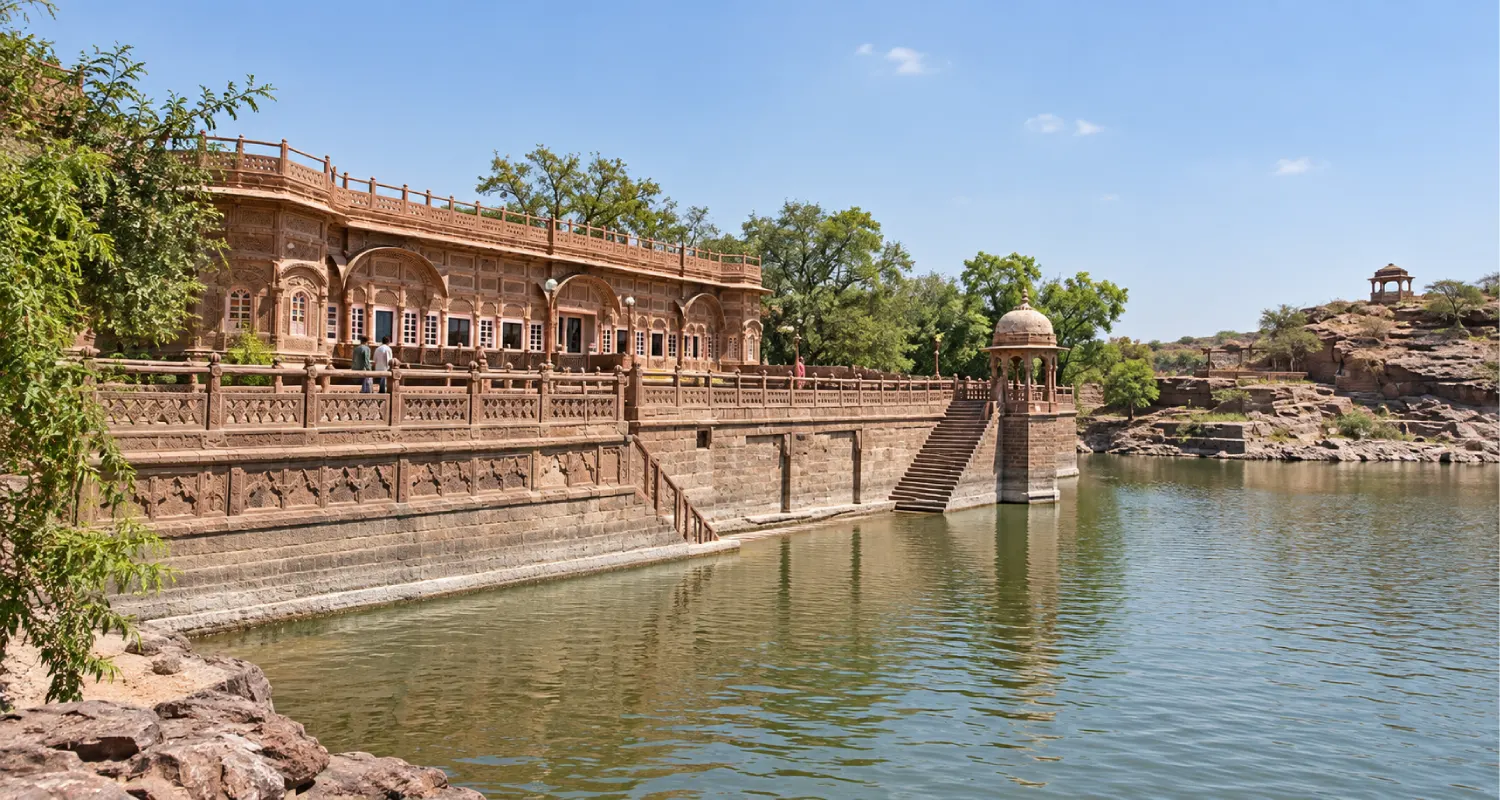 Balsamand Lake and Palace surrounded by gardens in Jodhpur