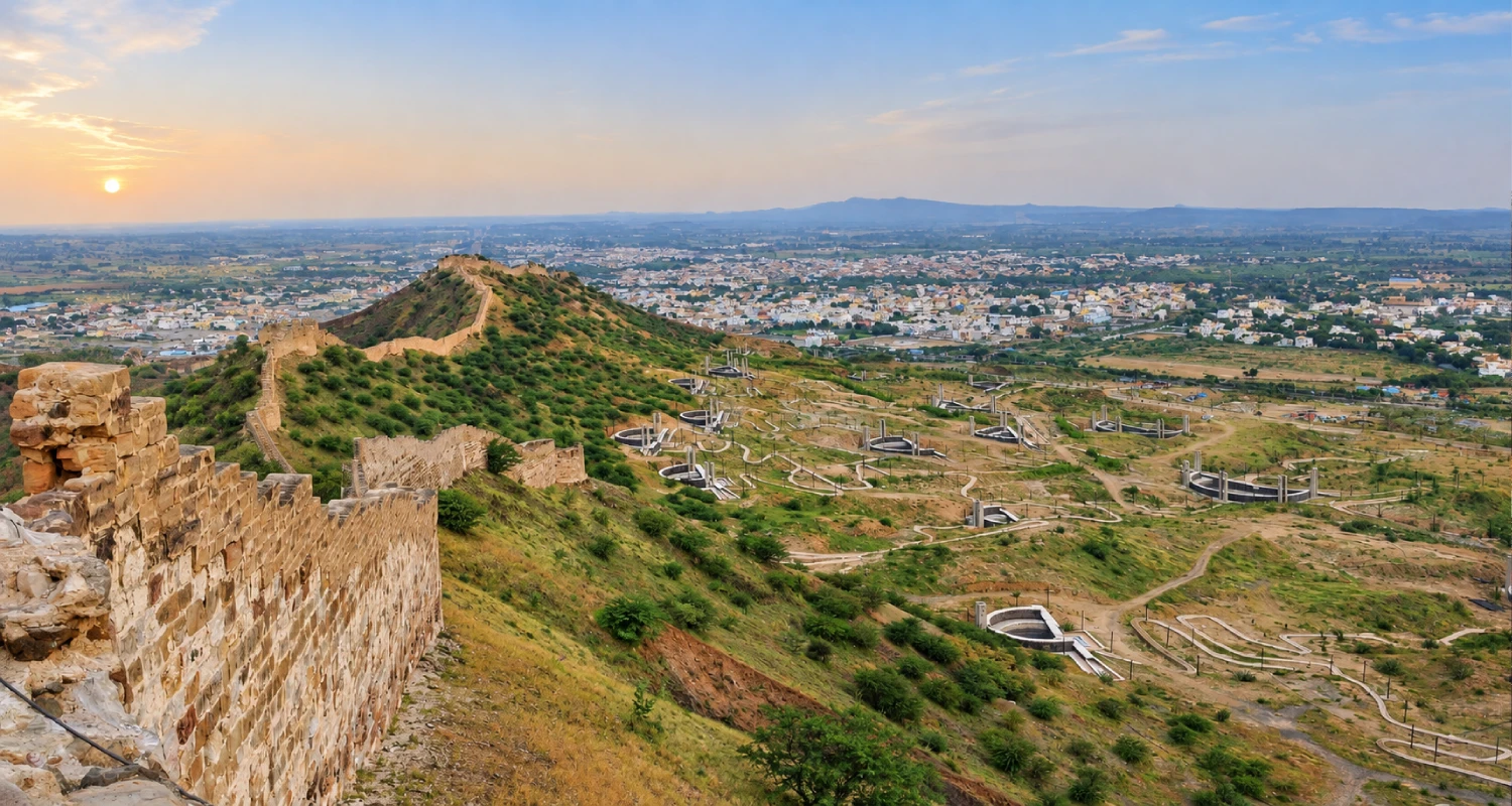 Bhujia Fort overlooking Bhuj city in Gujarat