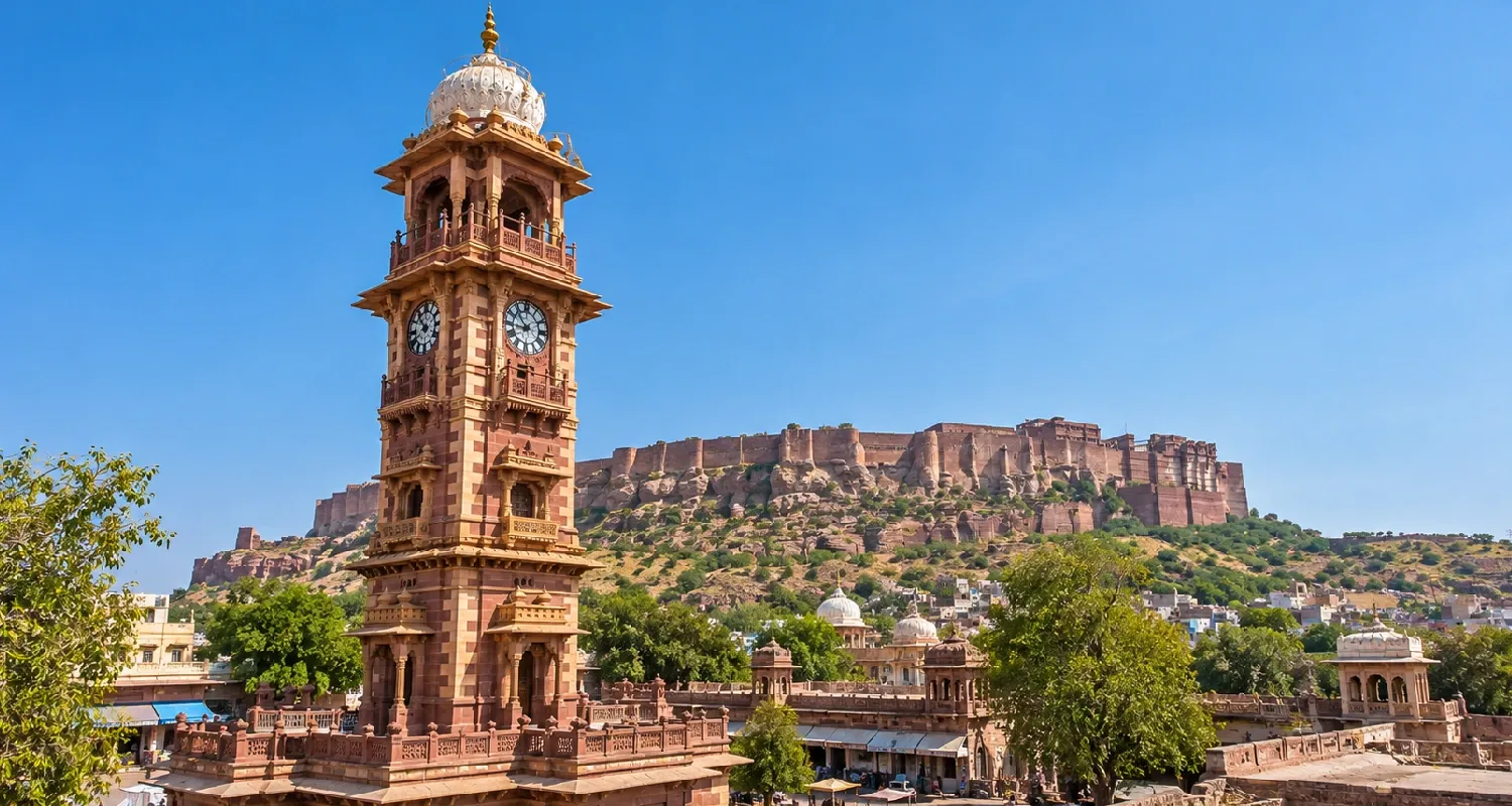 Ghanta Ghar Clock Tower and Sardar Market in Jodhpur