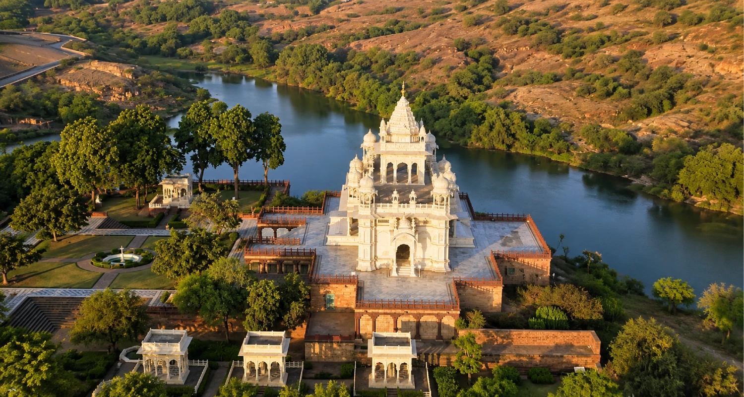 Jaswant Thada marble memorial near Mehrangarh Fort Jodhpur