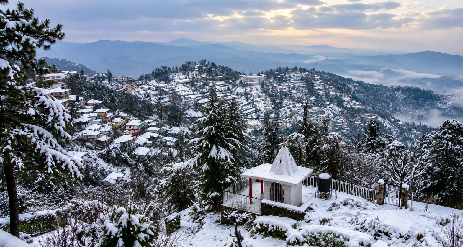 Kasauli hill station surrounded by pine forests in Himachal Pradesh