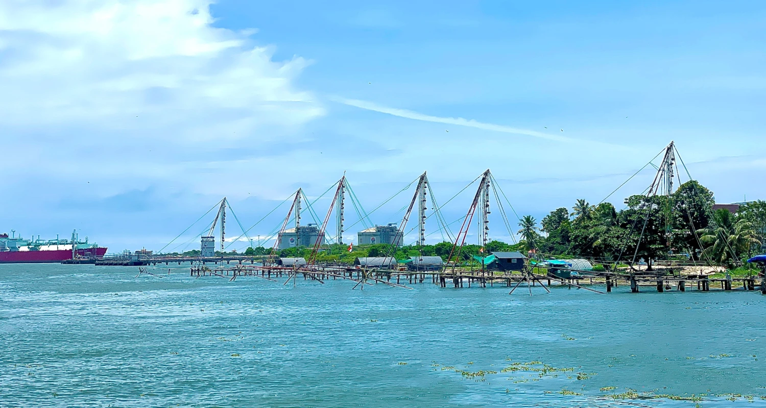 Chinese fishing nets at Fort Kochi in Kerala