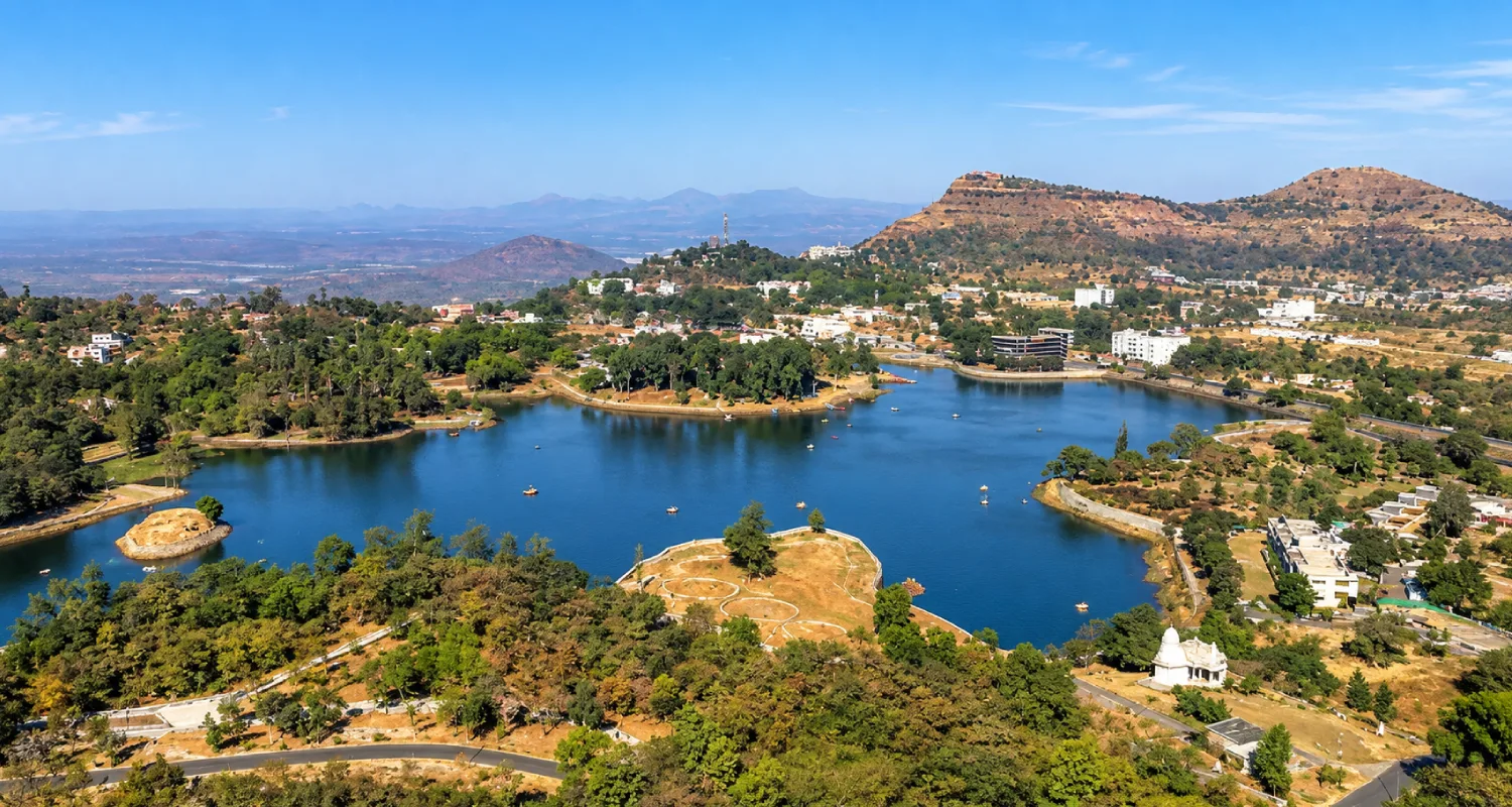 Saputara Lake and surrounding hills in Gujarat