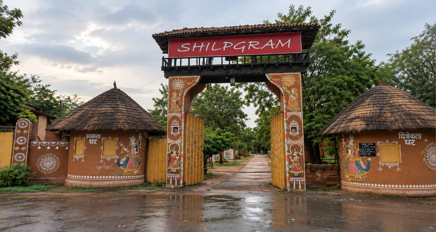 Shilpgram Udaipur showcasing Rajasthani art and culture