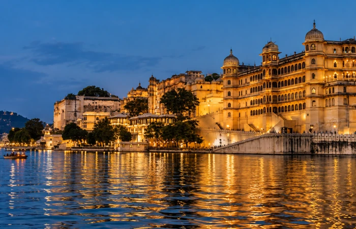 Udaipur City Palace Evening View