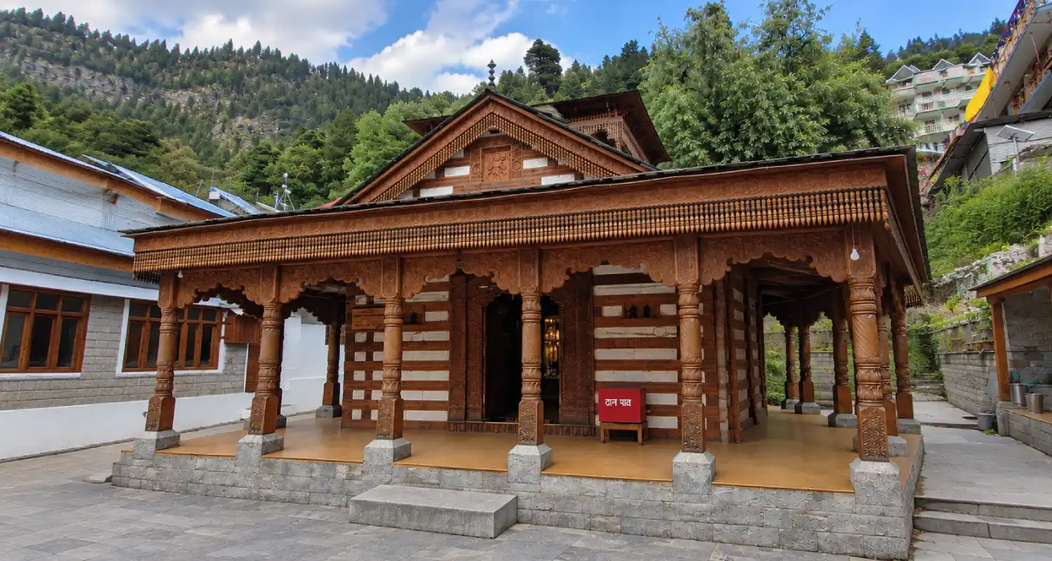 Traditional buildings in Vashisht Village near Manali