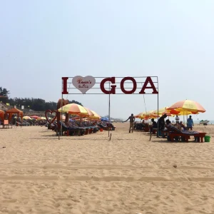 beach scene in Goa, India